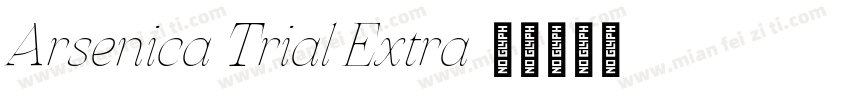 Arsenica Trial Extra字体转换